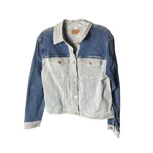 Judy Blue‎  Lt. blue blue Denim Patchwork Button down Denim Jacket